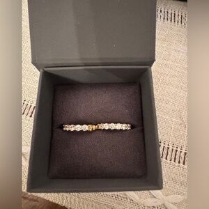 Ladies Hoop Earringes With Lab Grown CZ NEW Boxed